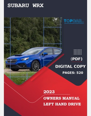 subaru wrx 2023 owners manual